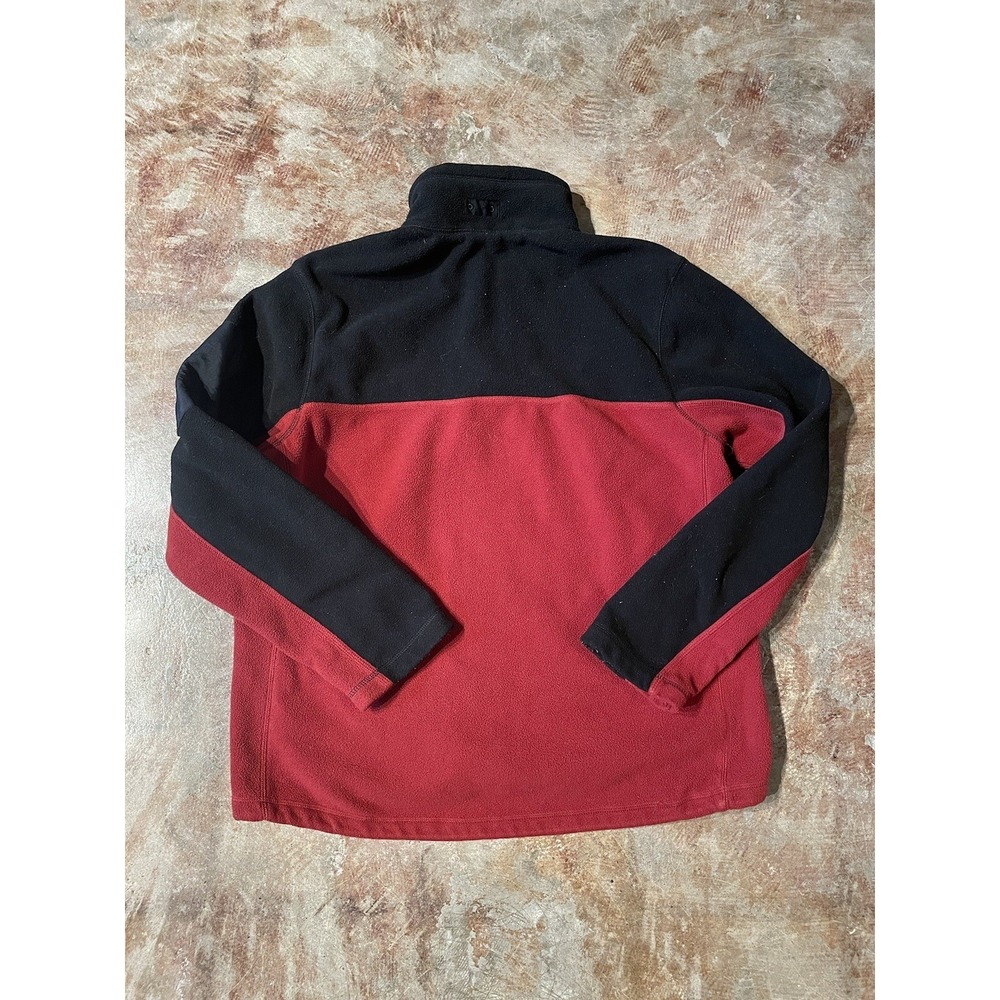 Vintage 90s GAP Fleece Black Red‎ Pullover Jacket Men's Sz L - Picture 7 of 10